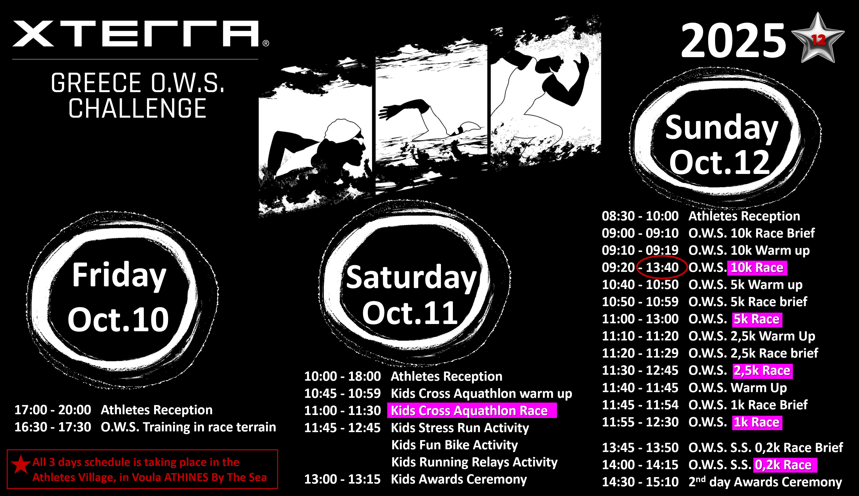 2025.1 XTERRA Greece O.W.S.C. Events Schedule