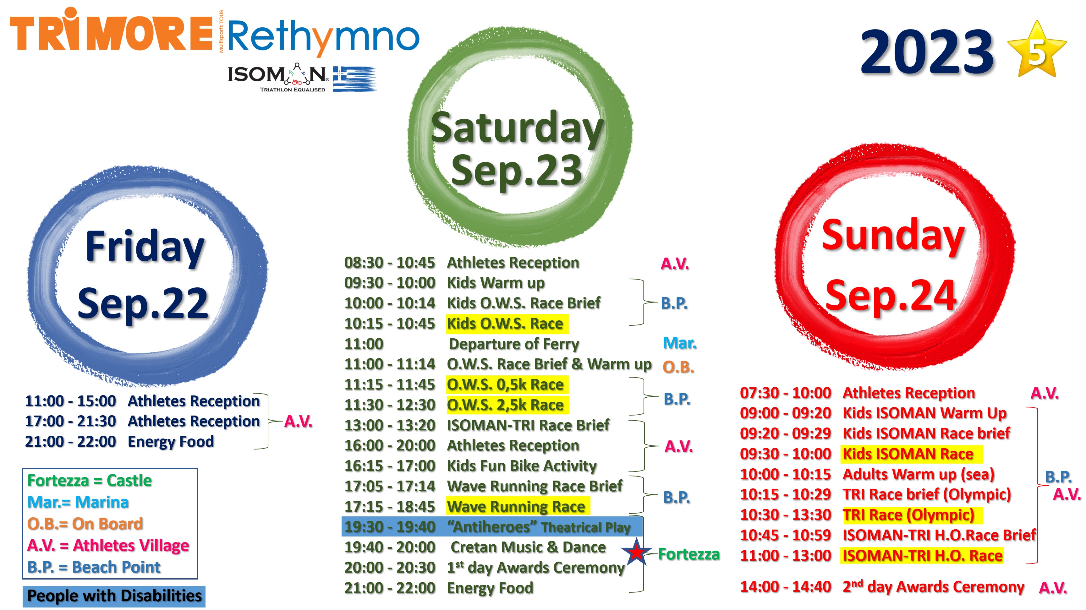 2023 Rethymno Events Schedule